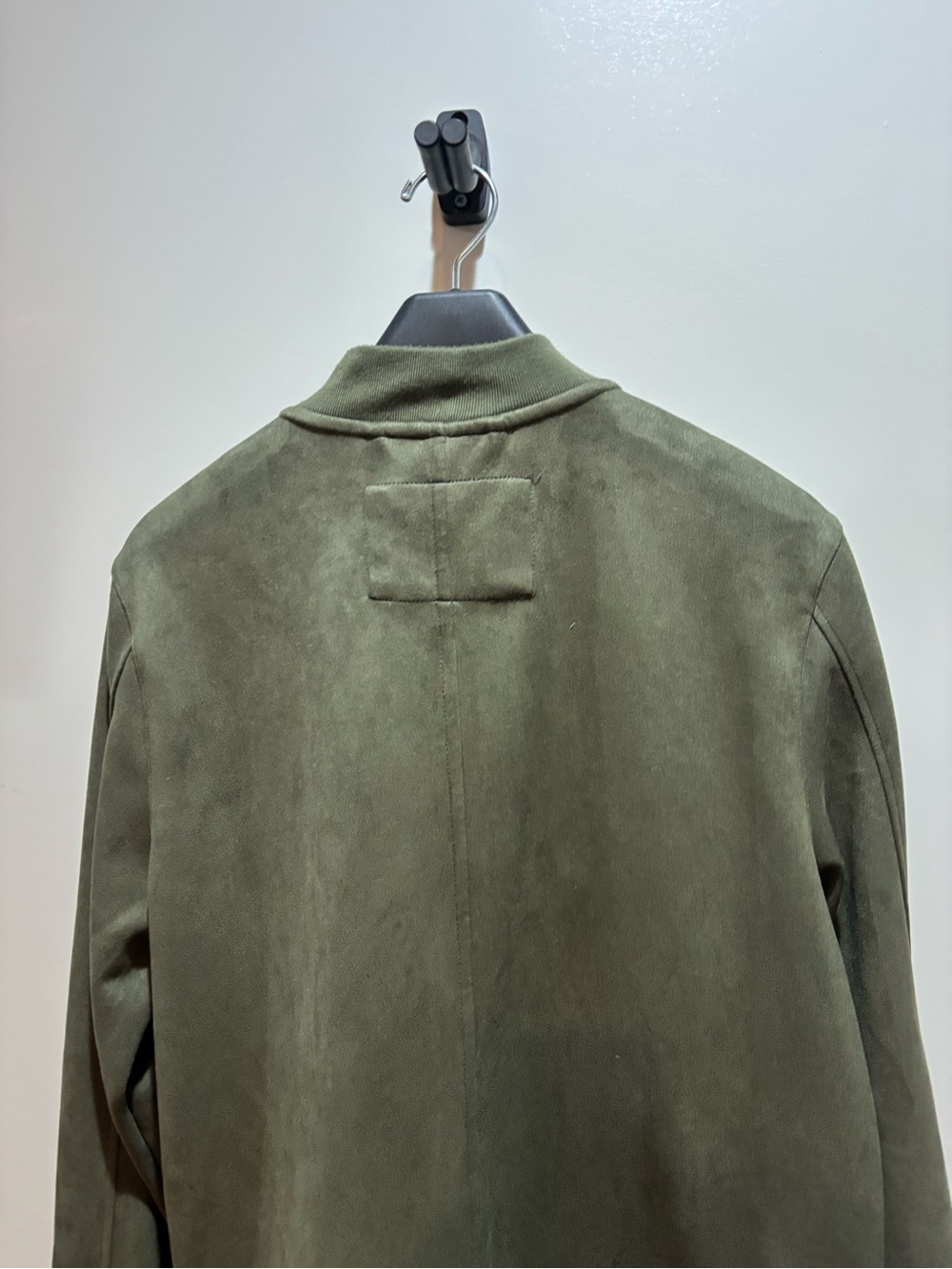 Men's Ben Sherman Olive Green Zip-Front Bomber Sweater jacket full zip pockets - Picture 9 of 12